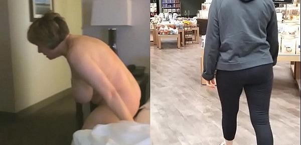  Masturbating Maniac GILF goes grocery shopping